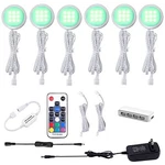 Aiboo Rgb Color Changing Led Under Cabinet Lights Kit Aluminum Slim Puck Lamps. Fixed Price $58.19.