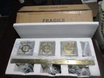 Edislive Orillia 19.7 In Gold 3 Light Bathroom Vanity With Crystal Shades. Fixed Price $53.99.