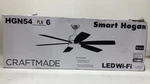 Craftmade Hogan 54 In. Indoor Polished Nickel Smart Ceiling Fan Led Light *dmgd. Fixed Price $129.99.