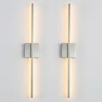 Fengkiop Wall Sconces Set Of Two 40'', Led Dimmable 28INCH, Nickel. Fixed Price $127.07.