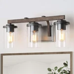 Laluz Bathroom Vanity Fixtures, 3-LIGHT Farmhouse With Cle.... Fixed Price $99.17.
