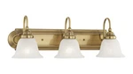 Livex Lighting 1003 Brass Belmont 3-LIGHT Vanity. Fixed Price $219.96.
