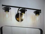 Lnc Modern Matte Black Vanity 21.75 In. 3-LIGHT Bathroom Wall. Fixed Price $61.70.