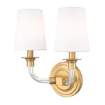 Z-lite Katerina Light 6.5" Wall Sconce, Rubbed Brass/white 1950-2S-RB. Fixed Price $151.30.