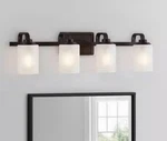 Hampton Bay Hartford Lake 29 In. 4-LIGHT Oil Rubbed Bronze Rustic Vanity. Fixed Price $78.99.