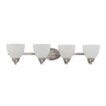Sunset Preston 4-LIGHT Silver Bathroom Vanity Bright Satin Nickel F16094-. Fixed Price $49.99.