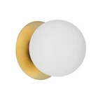 Dainolite Burlat Light Incandescent Wall Sconce, Brass/white BUR-51W-AGB-WH. Fixed Price $82.00.
