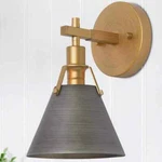 Lnc 6" Modern Brushed Gold Bell Wall Sconce 1-LIGHT Mid-century Vanity. Fixed Price $24.95.
