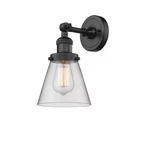 Franklin Restoration Small Cone 6.25 In. 1-LIGHT Matte Black Wall Sconce With Cl. Fixed Price $212.89.