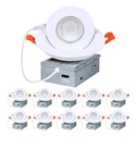 Zyc 4-INCH Gimbal Led Recessed Lighting Inch, 9W Directional Rec.... Fixed Price $32.00.