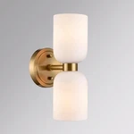 Claxy Modern Gold Bathroom Vanity Milky Glass Wall Sconce Light Fixt.... Fixed Price $123.23.