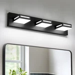24-INCH 3-LIGHT Led Modern Black Bathroom Vanity Fixtures Over Mirror, .... Fixed Price $85.08.