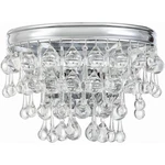 Crystorama 132-CH Calypso Bath Wall Light In Polished Chrome. Fixed Price $198.40.
