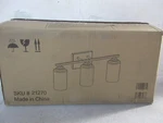 Kawoti 22 In. 3-LIGHT Antique Brass Vanity With Clear Glass Shade. Fixed Price $39.95.