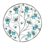 Stunning Peacock Plumes Circular Wall Sconce Home Decorative Collectible. Fixed Price $49.91.