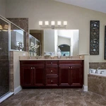 Aubrey Stainless Steel Vanity Silver Brushed Nickel 5-LIGHT. Fixed Price $190.94.