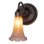 Meyda Lighting 261103 5.5"W Amber/purple Tiffany Pond Lily Wall Sconce -. Fixed Price $177.60.