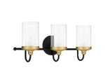 Quoizel ROW8622MBK Rowland 22"W 3-LIGHT Bathroom Vanity In Matte Black. Fixed Price $175.00.