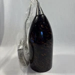 Verona 1-LED Light Pendant With Espresso Glass Shade 5 By 12-INCH Satin Nickel. Fixed Price $50.00.