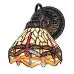 Meyda Lighting 270814 7" Wide Tiffany Hanginghead Dragonfly Wall Sconce -. Fixed Price $349.65.