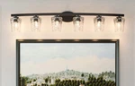 Acroma Mid-century Modern 6-LIGHT Led Dimmable Bathroom Vanity No Bulbs A3. Fixed Price $100.00.