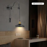Industrial Wall Mount Light Sconce Lamp Lift Pulley Fixture Vintage. Fixed Price $35.14.