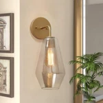 Modern Geometric Wall Sconce Mila 1-LIGHT Brass Gold Tube Vanity By Uolfin. Fixed Price $79.90.