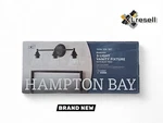 Hampton Bay Marsden 23.5 In. 3-LIGHT Matte Black Vanity W/clear Glass Shades. Fixed Price $29.93.