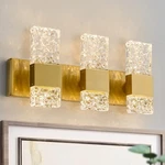 Gold Bathroom Vanity Lights Fixtures Over Mirror Led Crystal Modern 3 B.... Fixed Price $122.71.