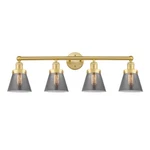 Innovations Cone 4LT 34" Bath Vanity Light, Gold/plated Smoke 616-4W-SG-G63. Fixed Price $417.12.