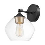 Globe Electric Harrow 1-LIGHT Matte Black Wall Sconce With Clear Glass Shade. Fixed Price $22.43.