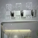 Oylyw Chrome Bathroom Vanity Crystal Lights, 5800K, 30W Led, Cool White. Fixed Price $89.95.