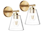 Hamilyeah Gold Wall Sconces Set Of 2, Bathroom Lighting Fixtures, Modern. Fixed Price $45.99.