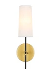 Roseto EGBF54349 Theudosia Light 16" Tall Bathroom Sconce - Black. Fixed Price $74.00.