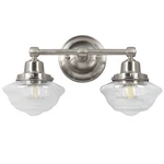 Design 589135 Schoolhouse 2 Light 17"W Bathroom Vanity - Nickel. Fixed Price $183.85.