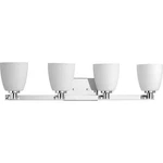 Progress Lighting Fleet 4-LIGHT Polished Chrome Glass Coastal Bath Vanity. Fixed Price $44.99.
