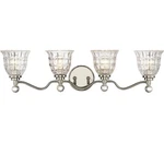 Savoy House 8-880-4-109 Birone Vanity, 4-LIGHT 240 Total Watts, Polished Nickel. Fixed Price $305.45.