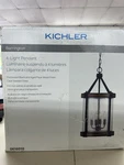 Kichler 061601 Barrington 4 Light Pendant Distressed Black Aged Faux Wood Finish. Fixed Price $169.99.