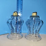 Clear Blown Thin Ribbed Glass Wall Sconce W/pinched Rim Tulip Shape 5.5" Lot #2. Fixed Price $14.95.