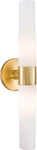 George Kovacs Saber Glass Wall Vanity Lighting, Light, 120 Watts, Honey Gold. Fixed Price $89.85.