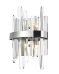 Wall Sconce Light Fixture Chrome And Crystal Bathroom Vanity Foyer Dining. Fixed Price $227.24.