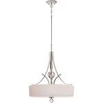 Nuvo Connie 3 Light Pendant W/ Satin White Glass, Polished Nickel 60-5494. Fixed Price $154.98.