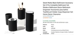 Virtune Studio Sleek Modern Bathroom Accessories Set Of 4- Black. Fixed Price $9.99.