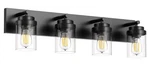 Izorro Bathroom Vanity Fixture, 4-LIGHT 30 Inch Matte Black Li.... Fixed Price $131.68.