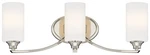 Minka Lavery 3983-613 Nickel 3-LIGHT Vanity From The Tilbury Collection. Fixed Price $229.00.