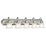 Kichler Independence 36" 5-LIGHT Brushed Nickel Vanity With Frosted Glass. Fixed Price $66.45.