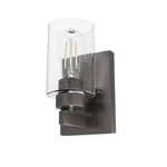 Hunter 13073 Noble Bronze/clear Seeded Glass Wall Sconce Lighting Black New. Fixed Price $57.49.