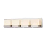 Home Decorators Alberson 4-LIGHT Brushed Nickel Led Vanity Frosted Shades. Fixed Price $49.99.