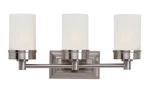 Trans Globe Lighting 70333 Nickel 3-LIGHT Bath Bar With Frosted Shade. Fixed Price $127.30.