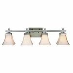 Brushed Nickel And Frost Glass Light Bath Wall Fixture Orig $435. Fixed Price $95.99.